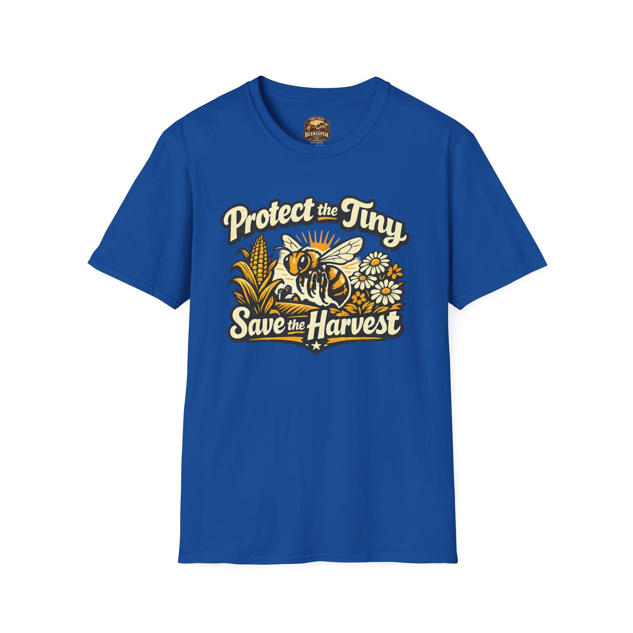 Protect the Tiny Bee T-Shirt — Save the Harvest Floral Graphic Tee