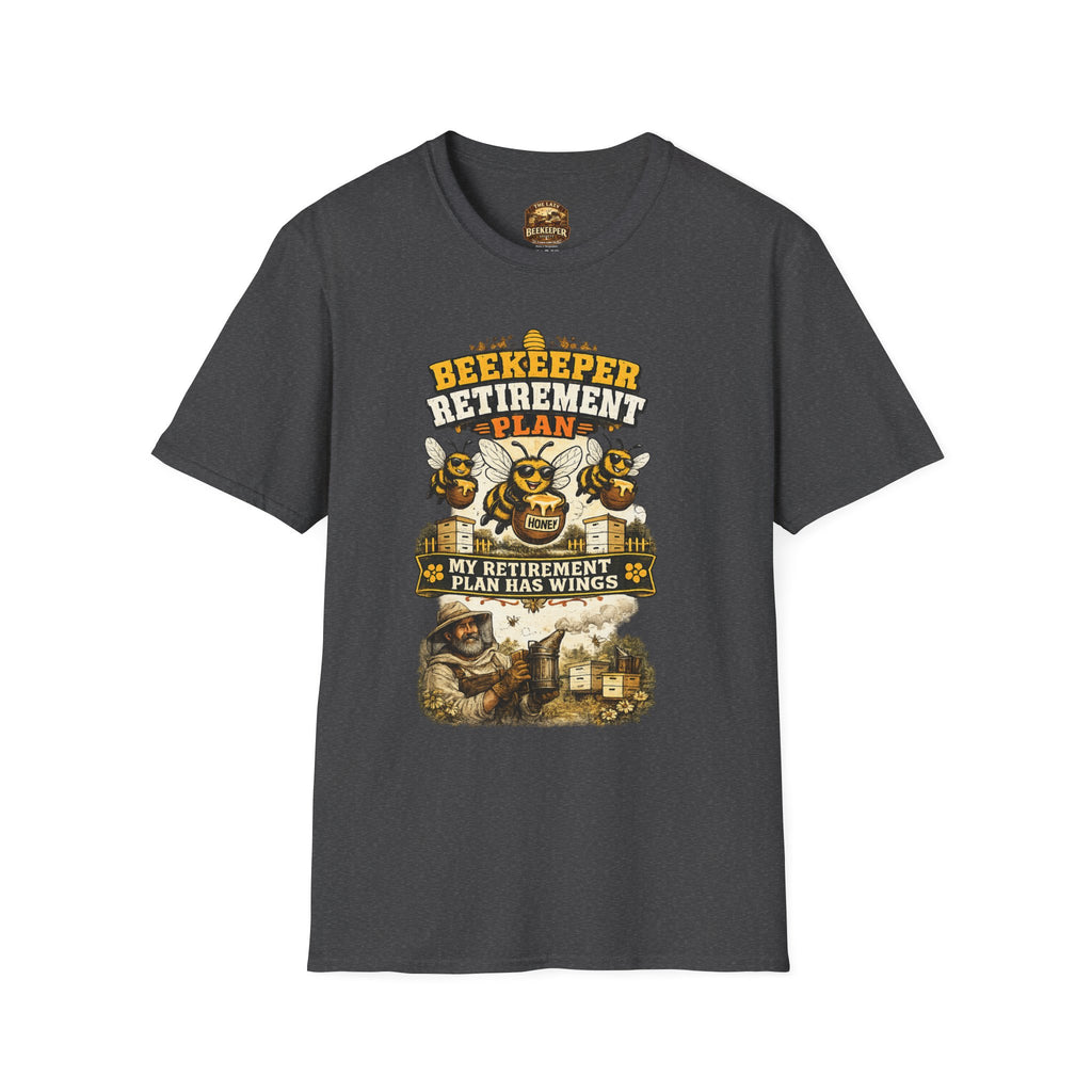 Imker T-Shirt — "Mein Rentenplan hat Flügel" Vintage Honigzucht T-Shirt