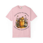 Beekeeper Support T-Shirt — "Local Honey Hits Different" Floral Honey Jar Tee