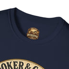 Smoker & Coffee Club T-Shirt — "Coffee First, Hive Later" Vintage Badge
