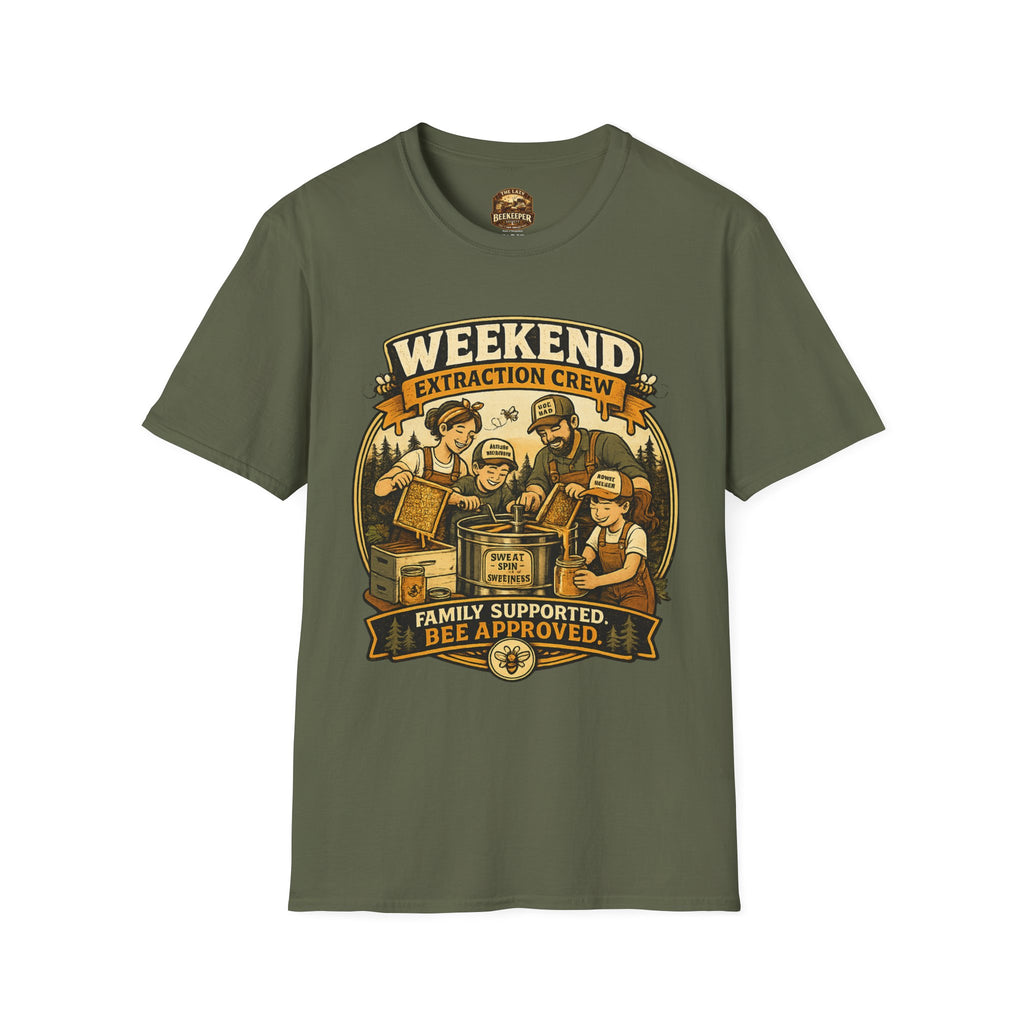 T-Shirt „Weekend Extraction Crew“ – Design für Familienimkerei