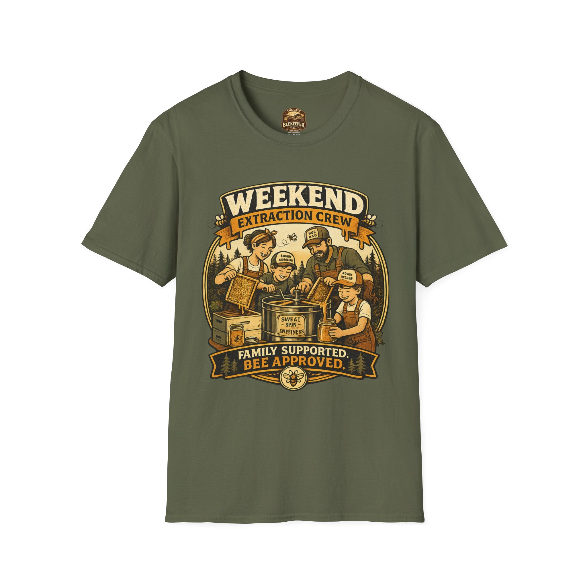 T-Shirt „Weekend Extraction Crew“ – Design für Familienimkerei