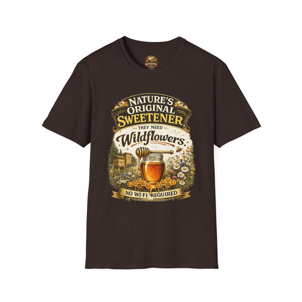 T-Shirt — „Natur purer Süßstoff – Sie brauchen Wildblumen“ Grafik-T-Shirt