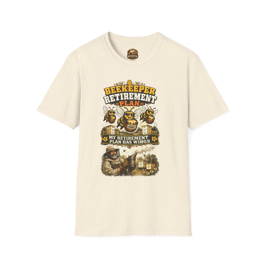 Imker T-Shirt — "Mein Rentenplan hat Flügel" Vintage Honigzucht T-Shirt