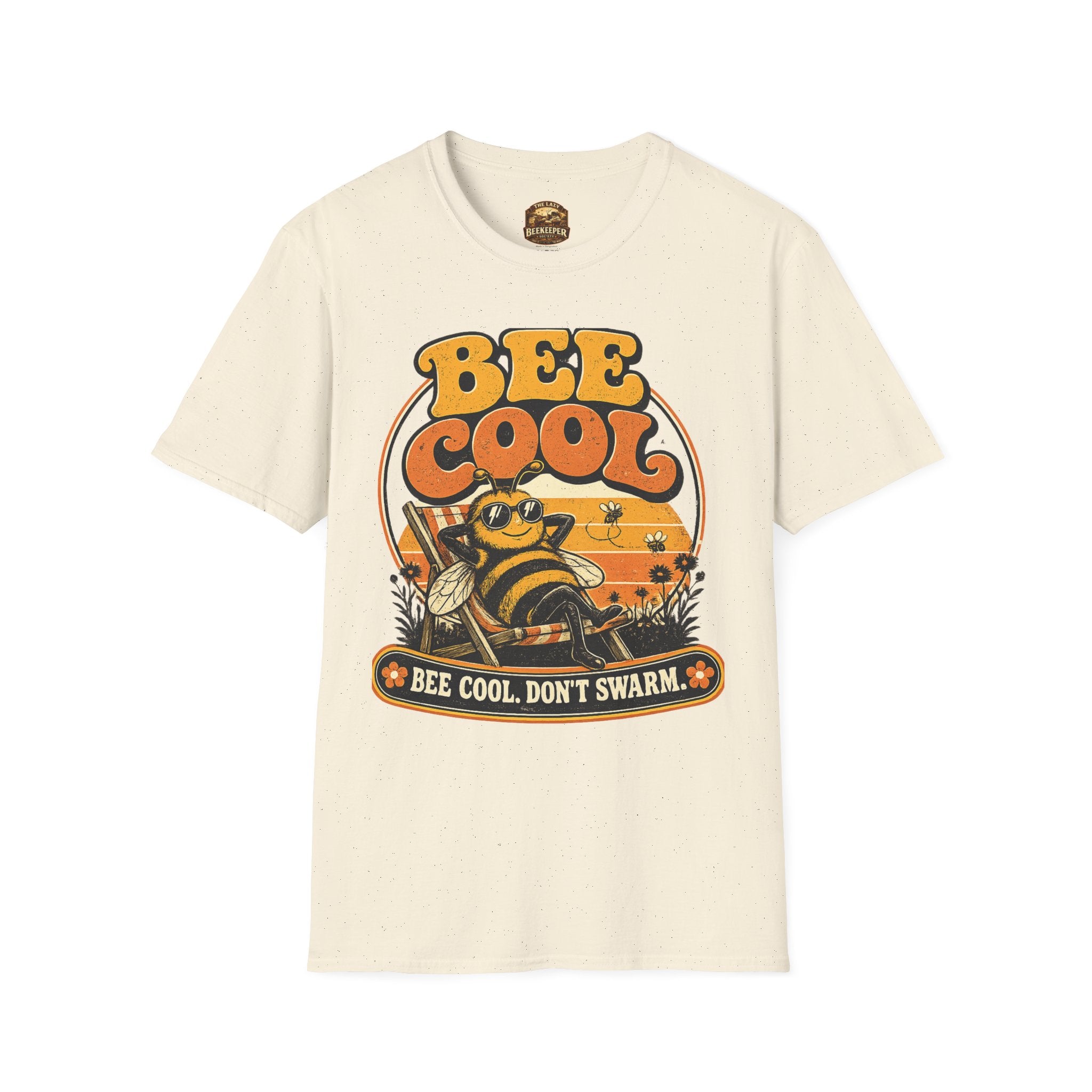 Bee Cool T‑Shirt — Vintage Retro Bee Graphic (“Bee Cool, Don’t Swarm”)