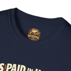 Imker T-Shirt — „Bienen werden mit Honig bezahlt“ Vintage-Karomuster