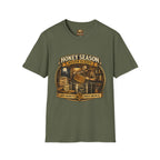 Honey Season Never Sleeps T-Shirt — Beekeeper Vintage Graphic Tee