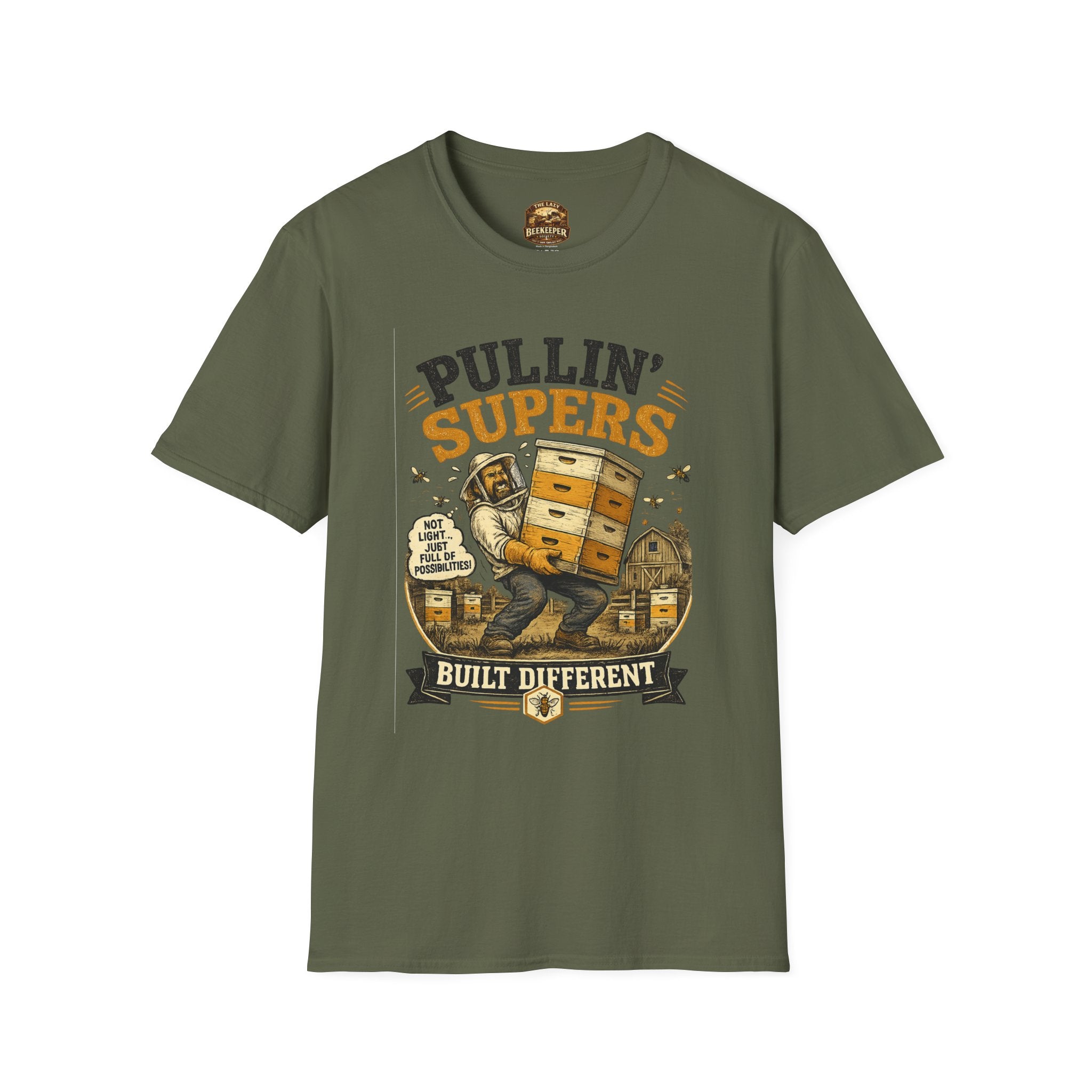 Pullin' Supers Imker-T-Shirt — Built Different