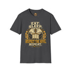 T-Shirt — "Essen. Schlafen. Bienenstock inspizieren. Wiederholen." Imker Grafik T-Shirt