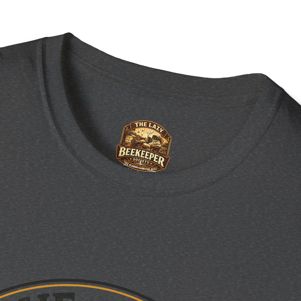 T-Shirt — Grafisches T-Shirt mit Aufschrift „Vom Bienenstock ins Glas“
