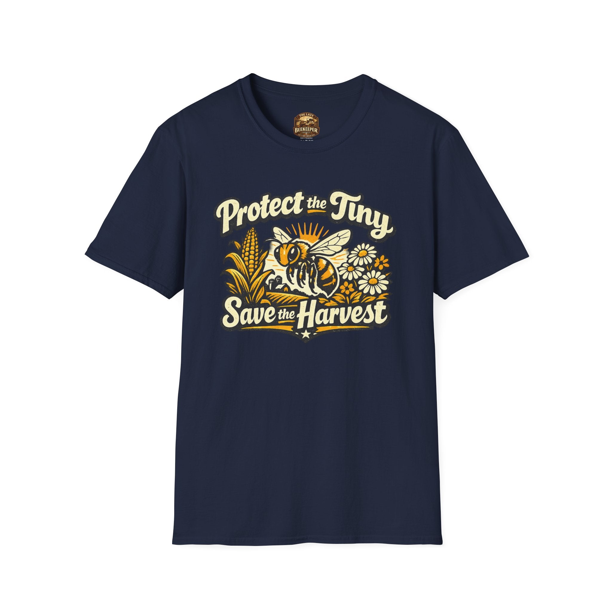 Protect the Tiny Bee T-Shirt — Save the Harvest Floral Graphic Tee