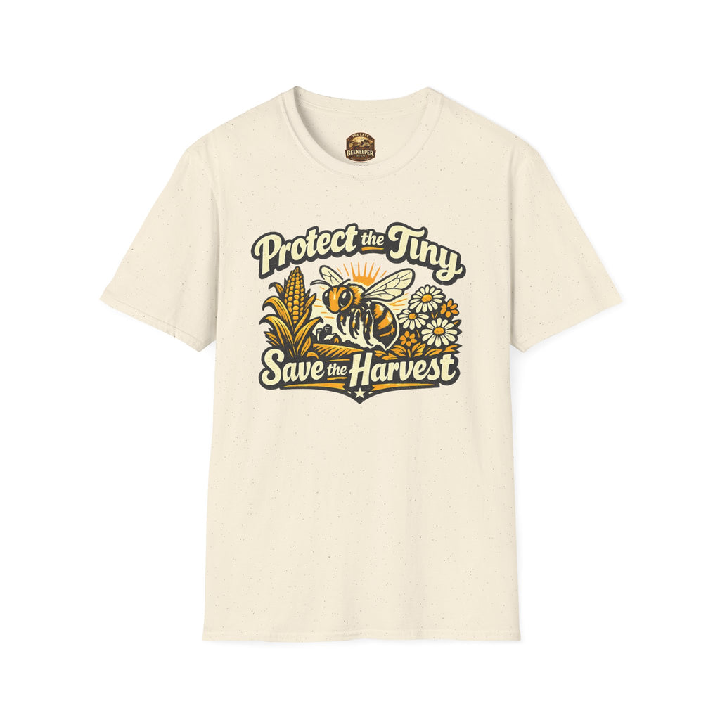 Protect the Tiny Bee T-Shirt — Ernte Retten Blumen-Grafik-T-Shirt