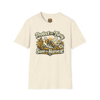 Protect the Tiny Bee T-Shirt — Ernte Retten Blumen-Grafik-T-Shirt