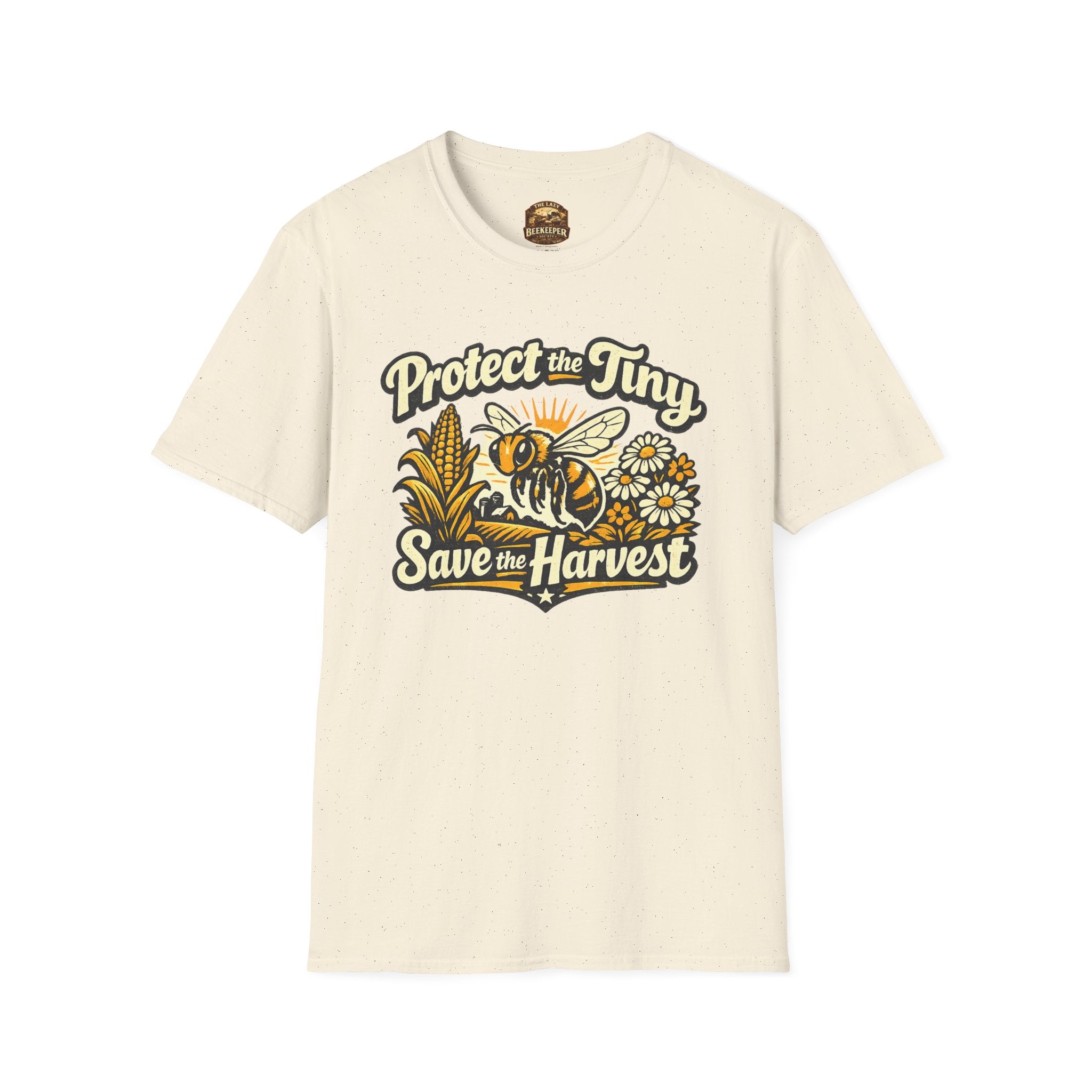Protect the Tiny Bee T-Shirt — Save the Harvest Floral Graphic Tee