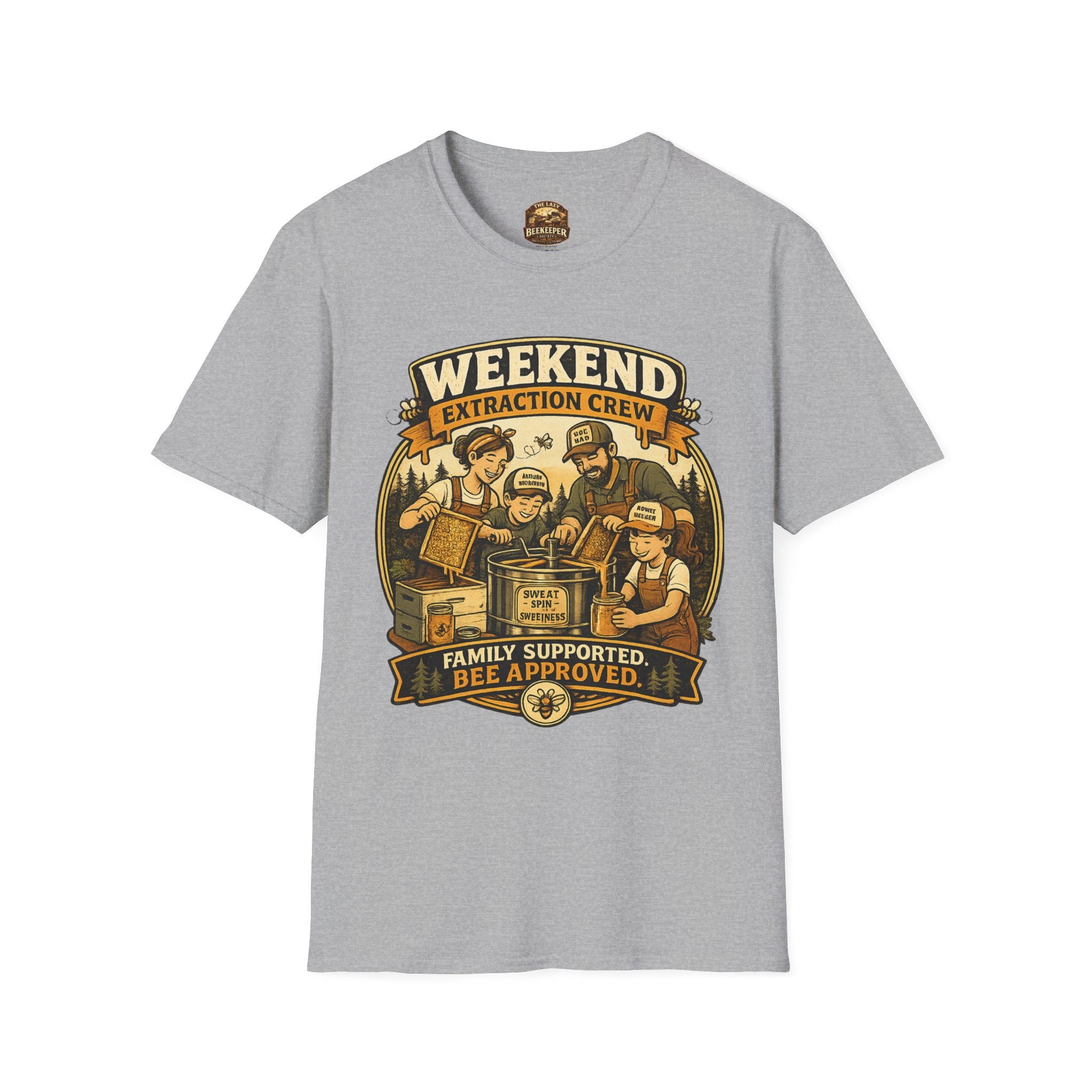 T-Shirt „Weekend Extraction Crew“ – Design für Familienimkerei