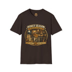 Honey Season Never Sleeps T-Shirt — Beekeeper Vintage Graphic Tee