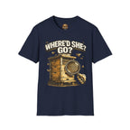 T-Shirt – „Where’d She Go?“ Königinnenloses Grafik-T-Shirt