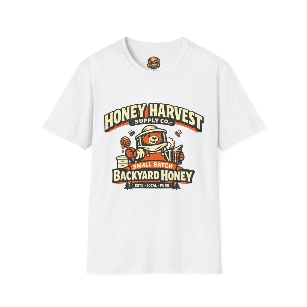 Honey Harvest Backyard Honey T‑Shirt — Beekeeper Vintage Logo Tee