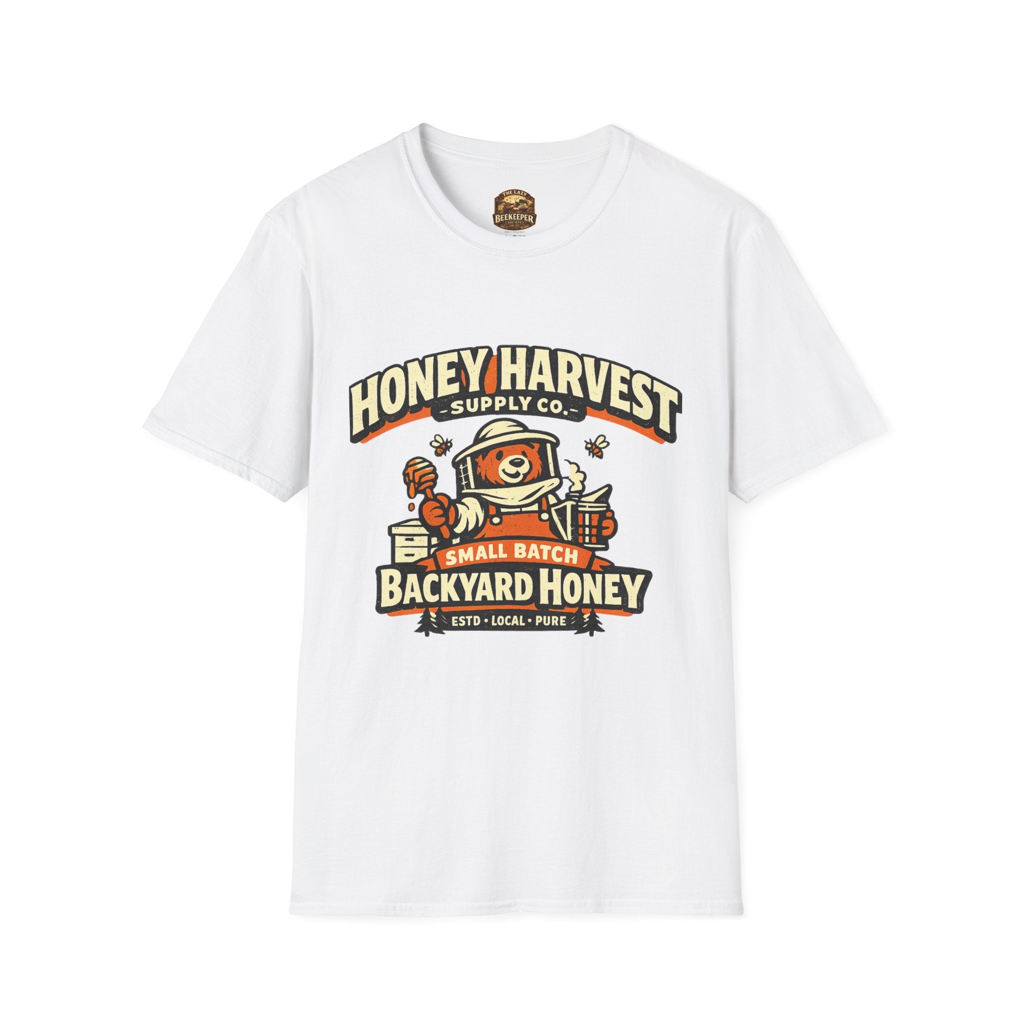 Honey Harvest Backyard Honey T‑Shirt — Beekeeper Vintage Logo Tee