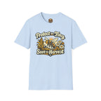 Protect the Tiny Bee T-Shirt — Ernte Retten Blumen-Grafik-T-Shirt