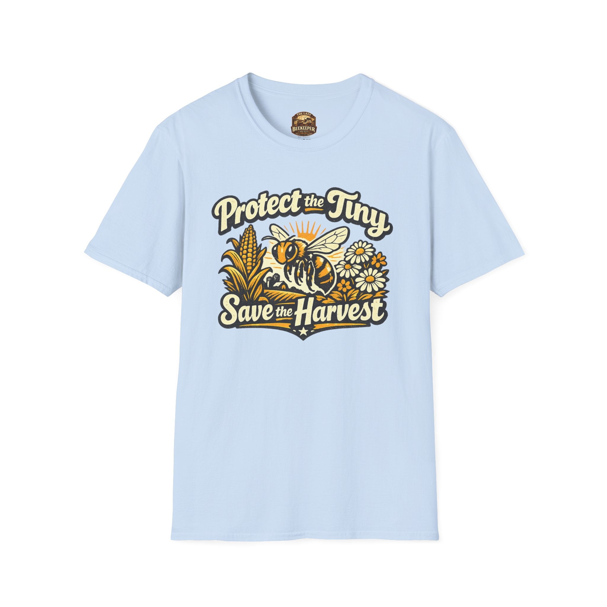 Protect the Tiny Bee T-Shirt — Save the Harvest Floral Graphic Tee
