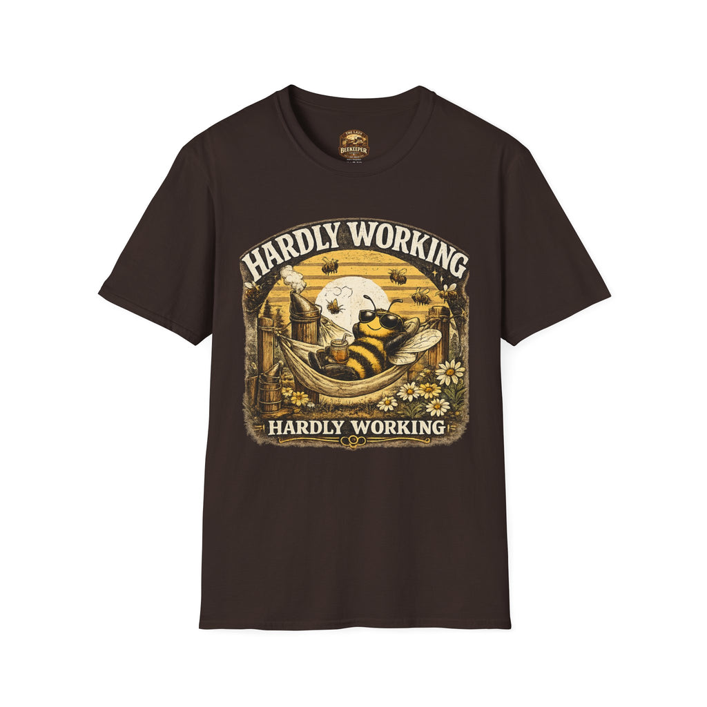 Hardly Working Bee T-Shirt — Vintage Bee Graphic Tee