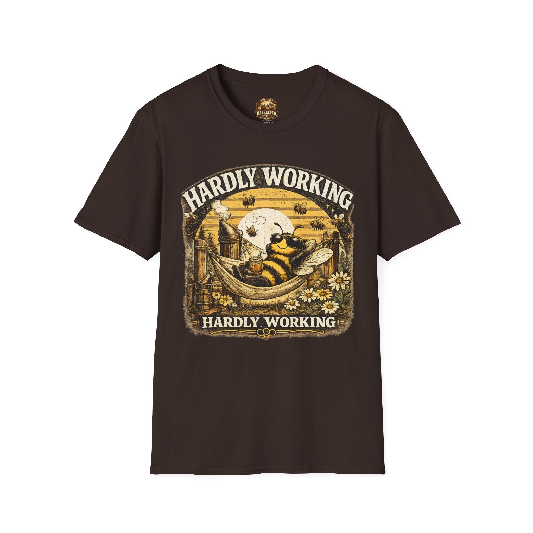 Hardly Working Bee T-Shirt — Vintage Bee Graphic Tee