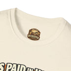 Imker T-Shirt — „Bienen werden mit Honig bezahlt“ Vintage-Karomuster