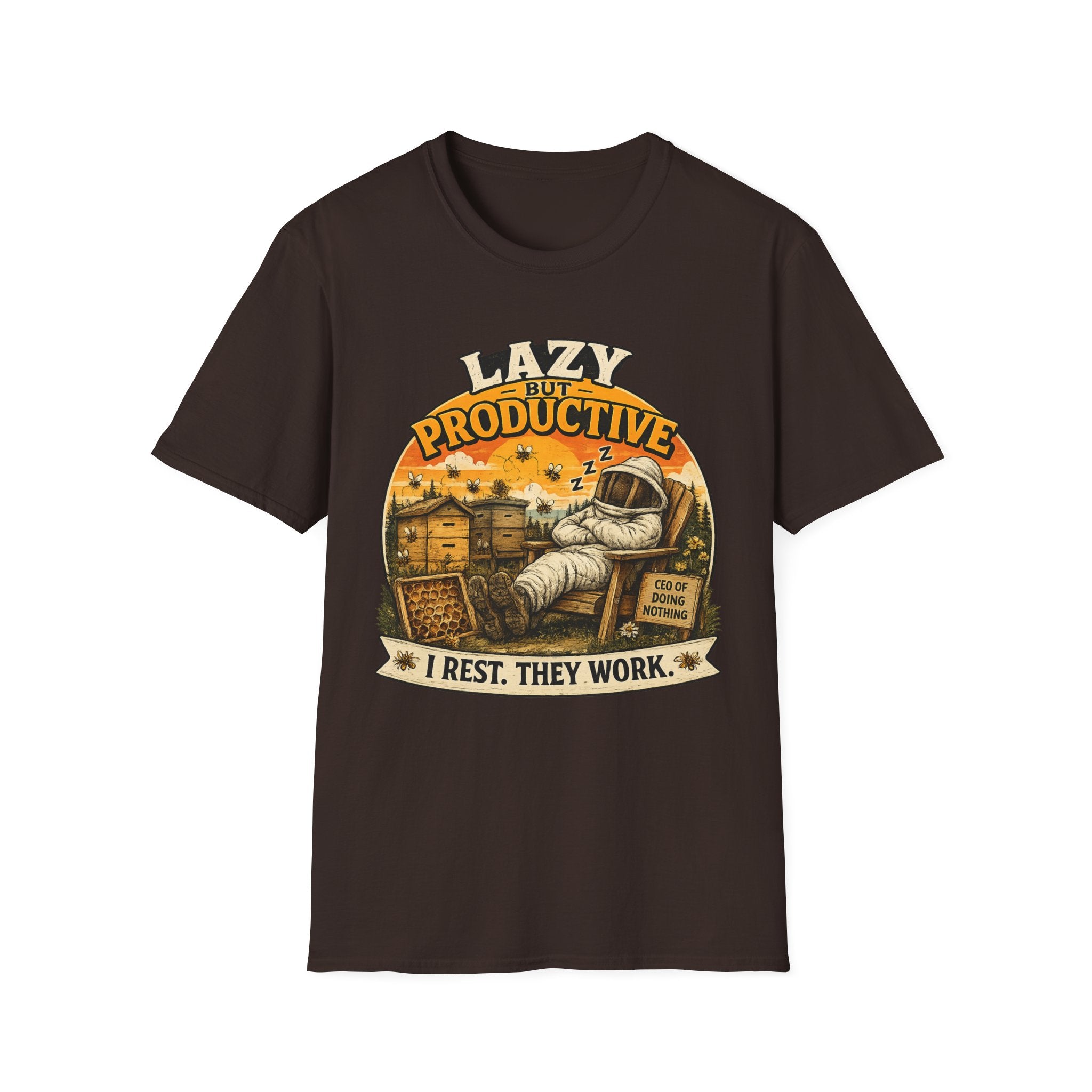 Faul, aber produktiv T-Shirt — Ich ruh' mich aus, die anderen arbeiten Retro Graphic Tee