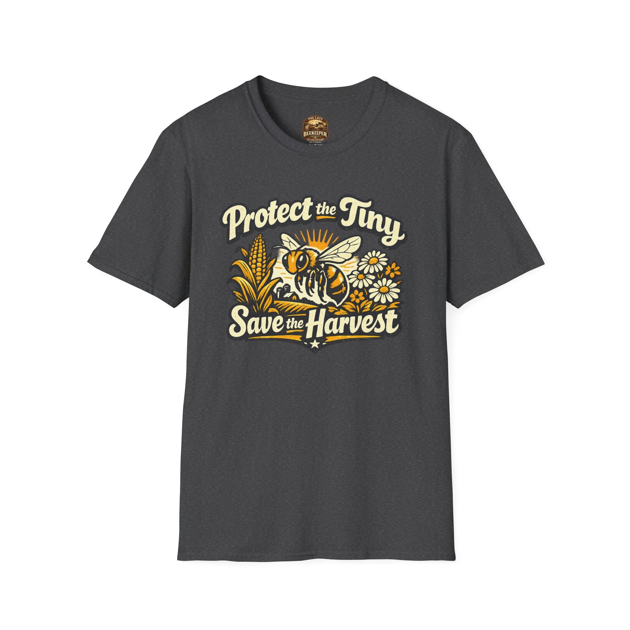 Protect the Tiny Bee T-Shirt — Save the Harvest Floral Graphic Tee