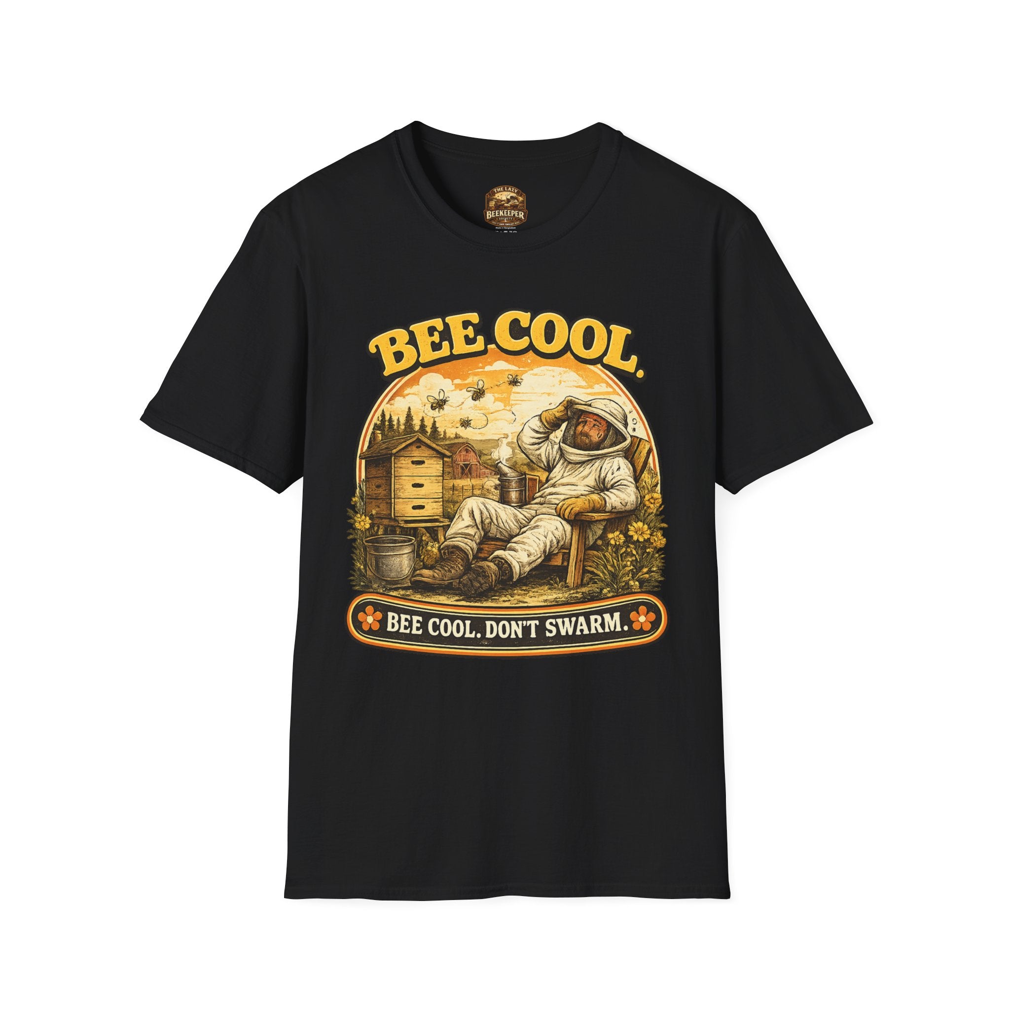 Bee Cool T-Shirt — Retro 'Bee Cool, Don't Swarm' Graphic Tee