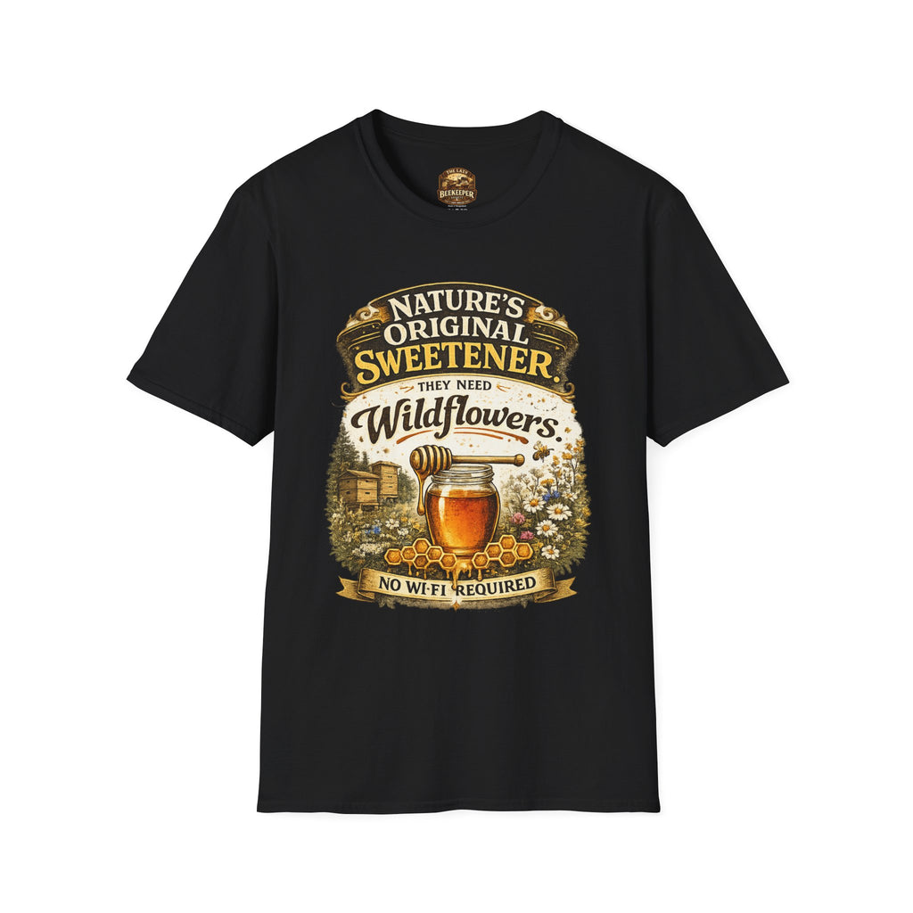 T-Shirt — „Natur purer Süßstoff – Sie brauchen Wildblumen“ Grafik-T-Shirt