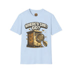 T-Shirt – „Where’d She Go?“ Königinnenloses Grafik-T-Shirt