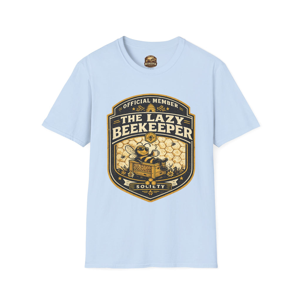 Lazy Beekeeper T-Shirt – „Offizielles Mitglied“ Honigbienen-Grafik-T-Shirt