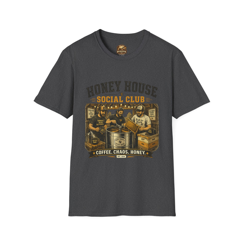 Honey House Social Club T-Shirt — Vintage Coffee & Honey Café Tee