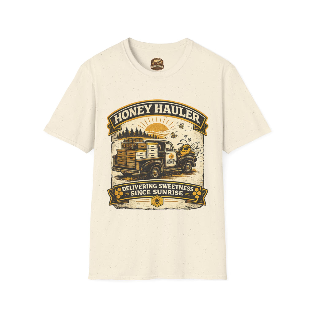 Honey Hauler T-Shirt — Vintage Bee Delivery Truck Graphic Tee
