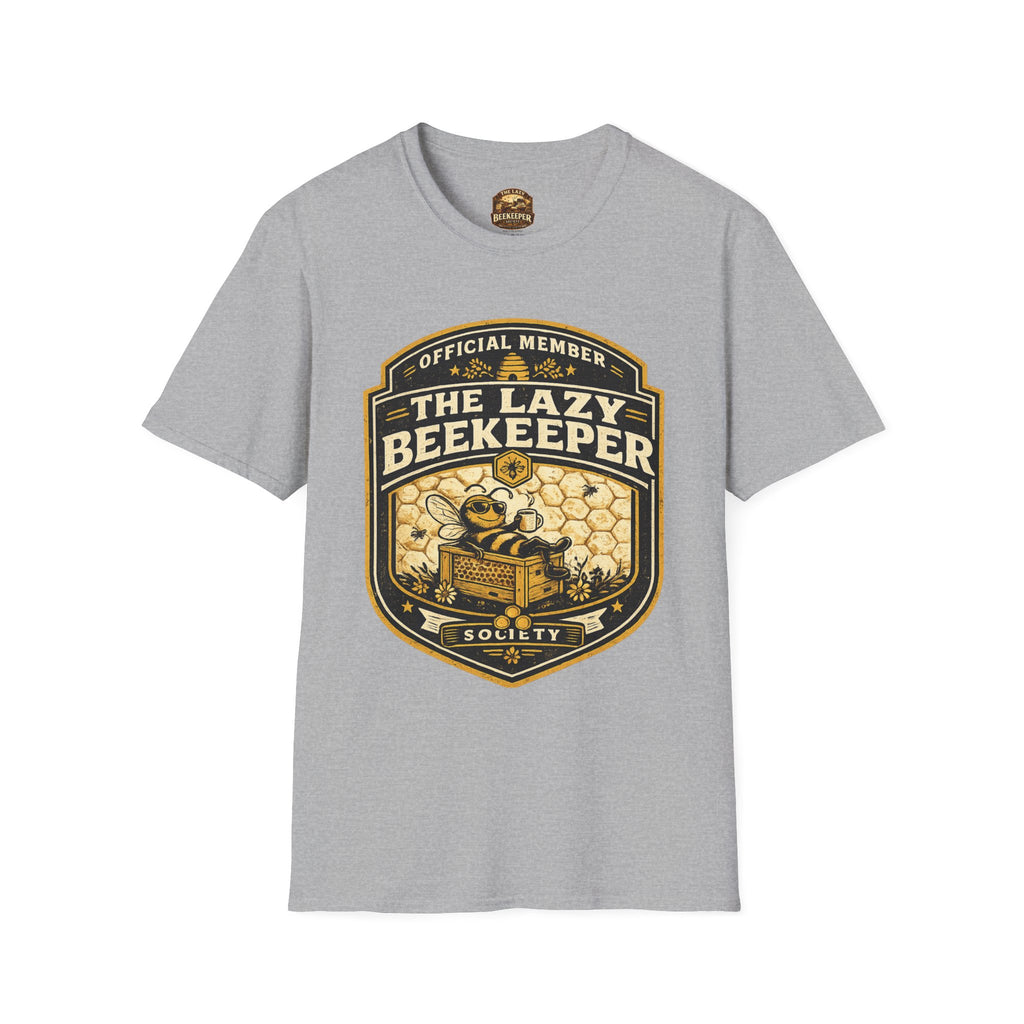 Lazy Beekeeper T-Shirt – „Offizielles Mitglied“ Honigbienen-Grafik-T-Shirt