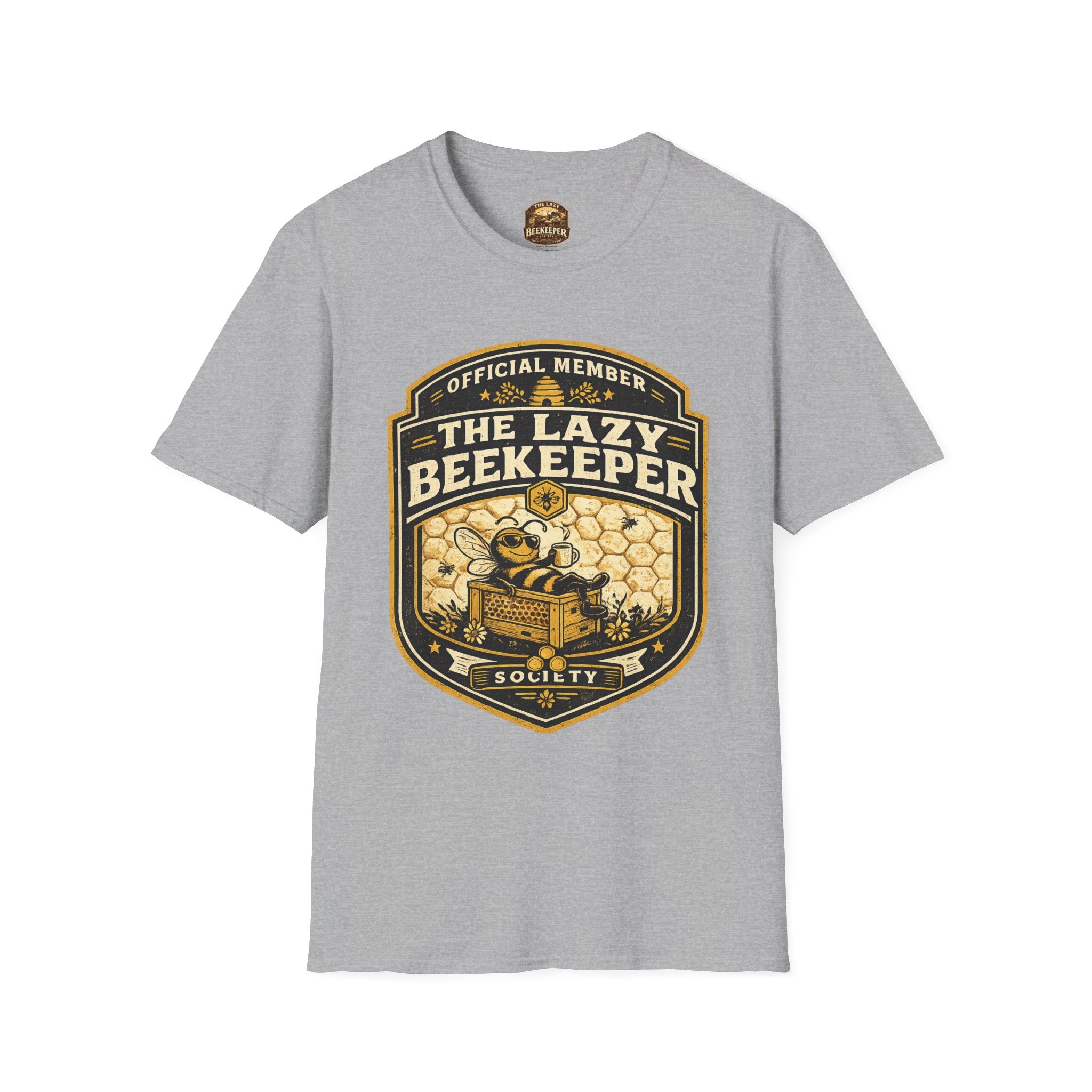 Lazy Beekeeper T-Shirt – „Offizielles Mitglied“ Honigbienen-Grafik-T-Shirt