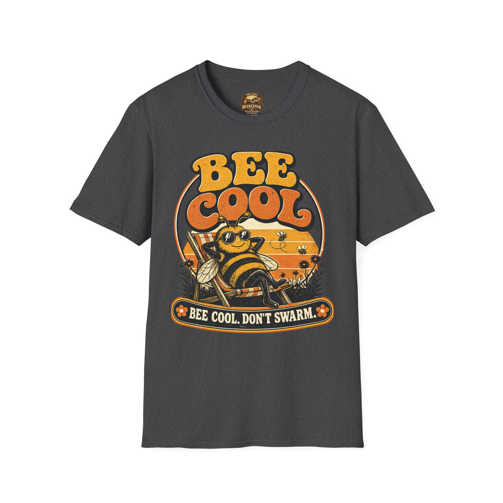 Bee Cool T‑Shirt — Vintage Retro Bee Graphic (“Bee Cool, Don’t Swarm”)
