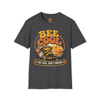 Bee Cool T‑Shirt — Vintage Retro Bee Graphic (“Bee Cool, Don’t Swarm”)