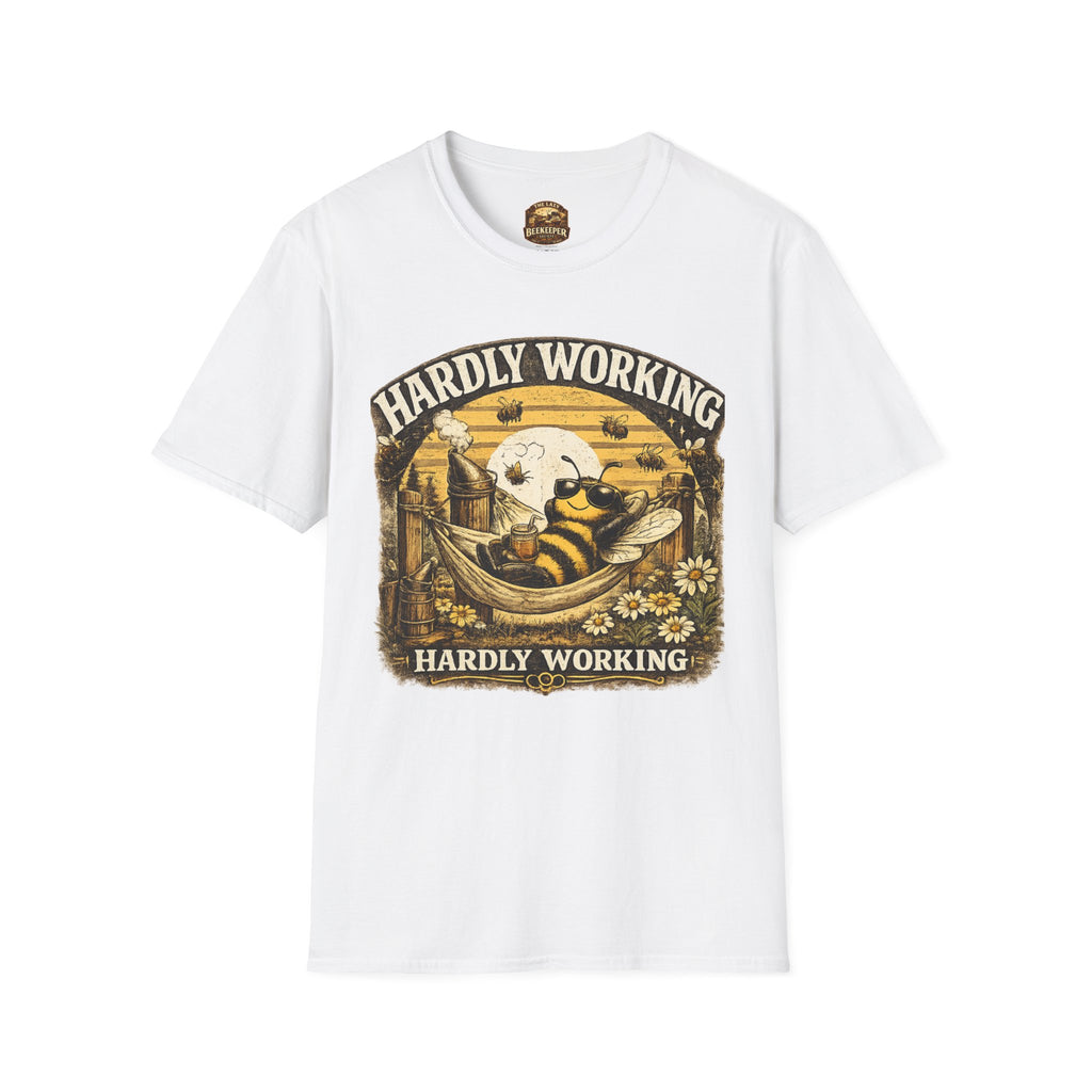 Hardly Working Bee T-Shirt — Vintage Bee Graphic Tee