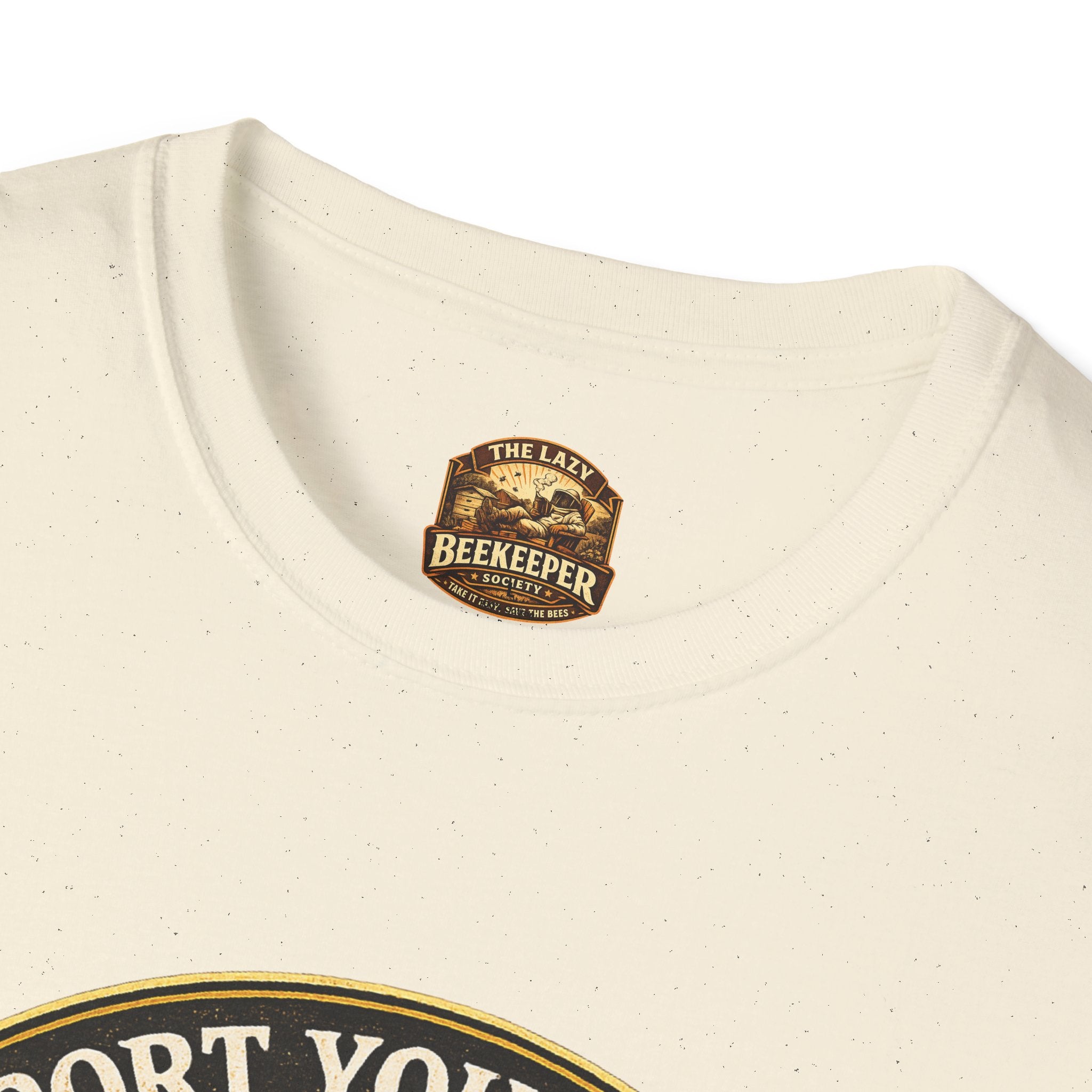 Support Your Local Bee Club T-Shirt — Honey Jar & Honeycomb Design
