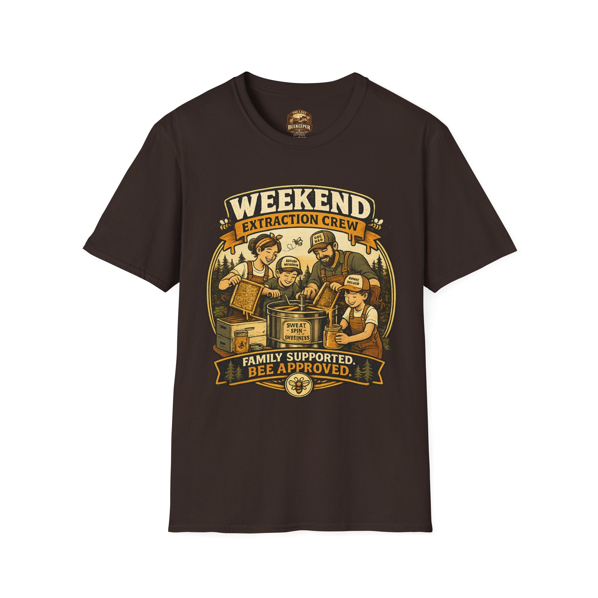 T-Shirt „Weekend Extraction Crew“ – Design für Familienimkerei