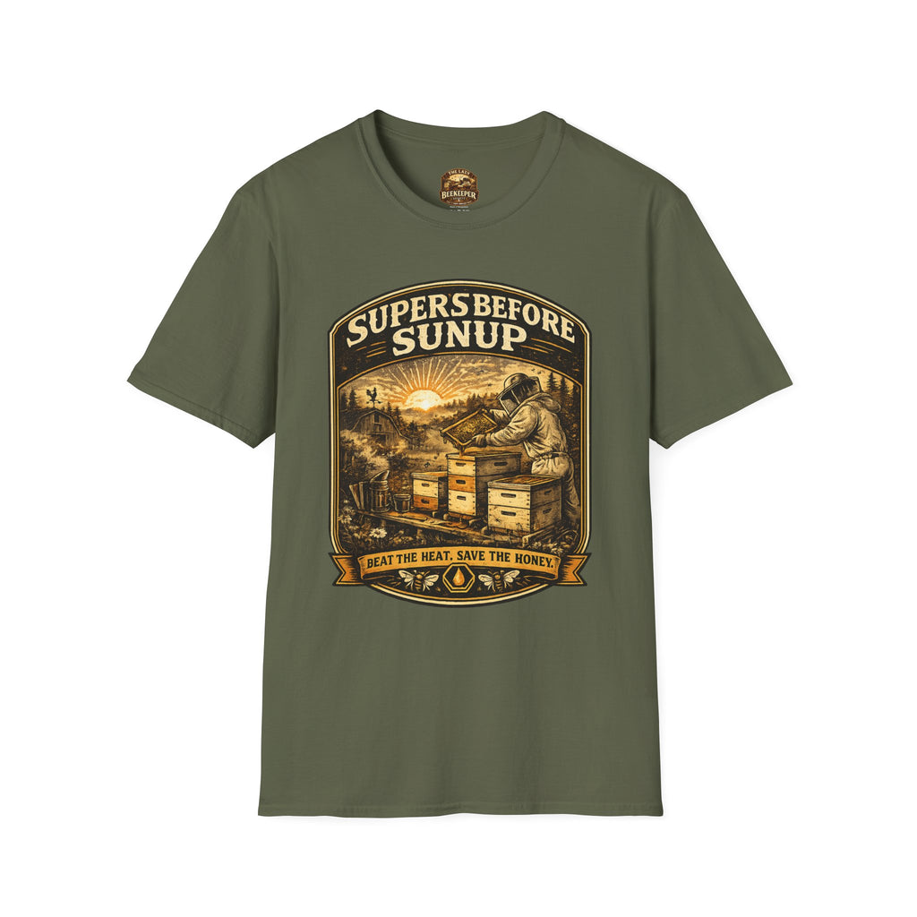 Supers Before Sunup T-Shirt – Vintage Imker Sonnenaufgang Crew T-Shirt
