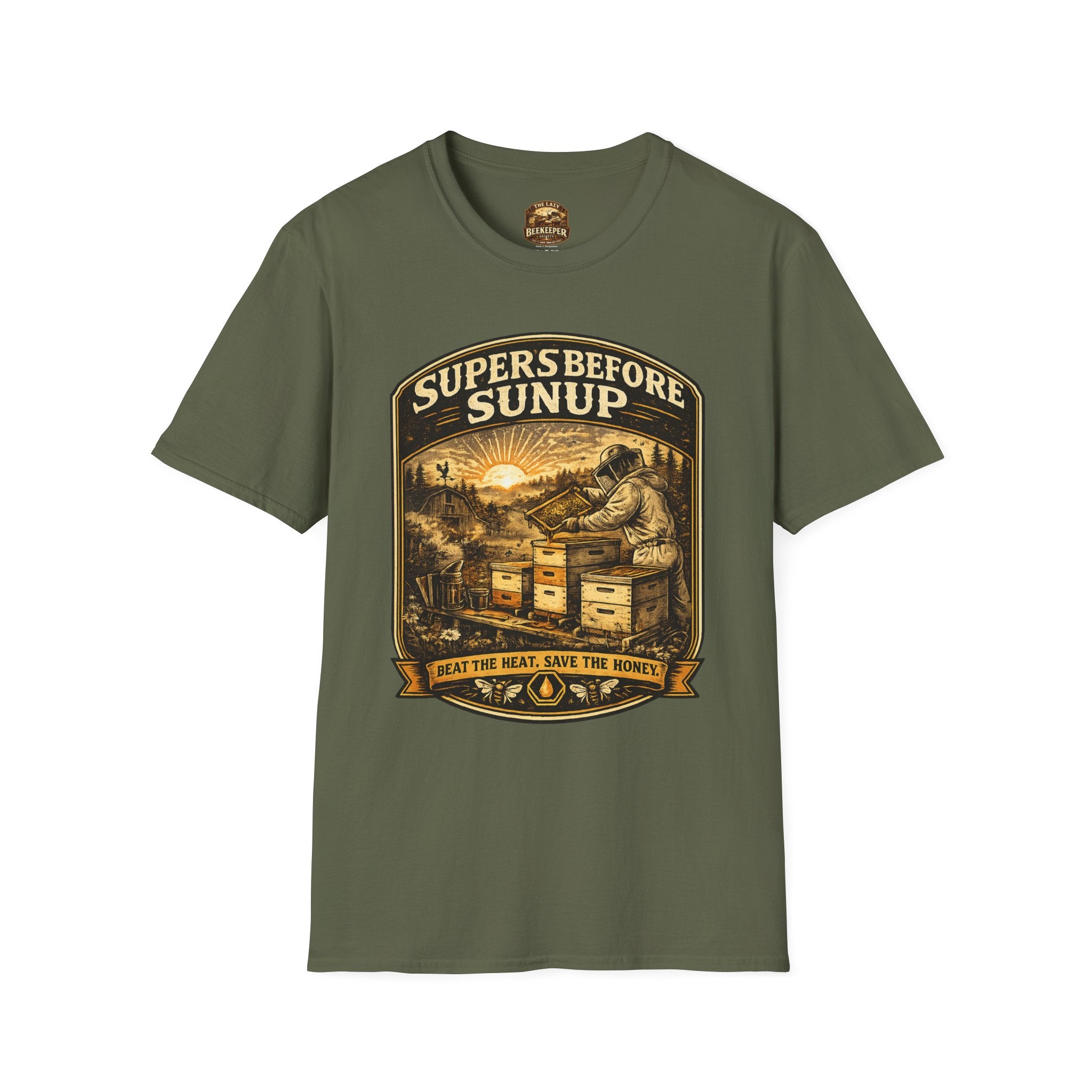 Supers Before Sunup T-Shirt – Vintage Imker Sonnenaufgang Crew T-Shirt