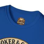 Smoker & Coffee Club T-Shirt — "Coffee First, Hive Later" Vintage Badge
