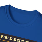 T-Shirt — „Feldbericht: Bienenstockinspektionen abgeschlossen“ Vintage Imker Grafik-T-Shirt
