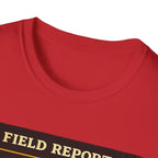 T-Shirt — „Feldbericht: Bienenstockinspektionen abgeschlossen“ Vintage Imker Grafik-T-Shirt