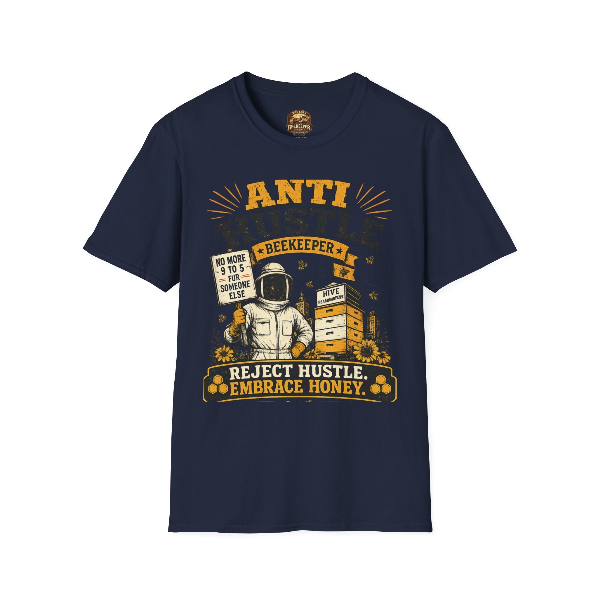 Beekeeper T-Shirt — “Anti Hustle” Embrace Honey Vintage Graphic Tee