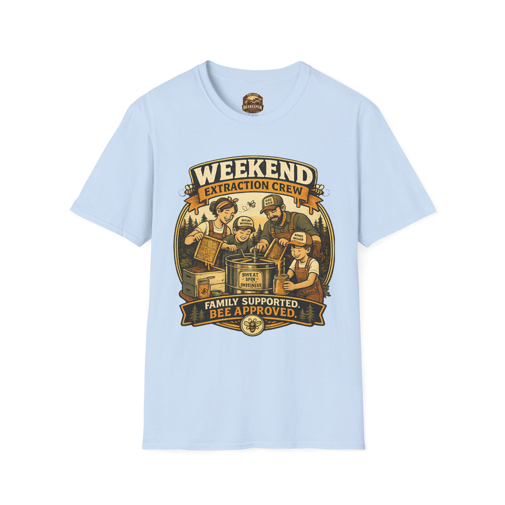 T-Shirt „Weekend Extraction Crew“ – Design für Familienimkerei